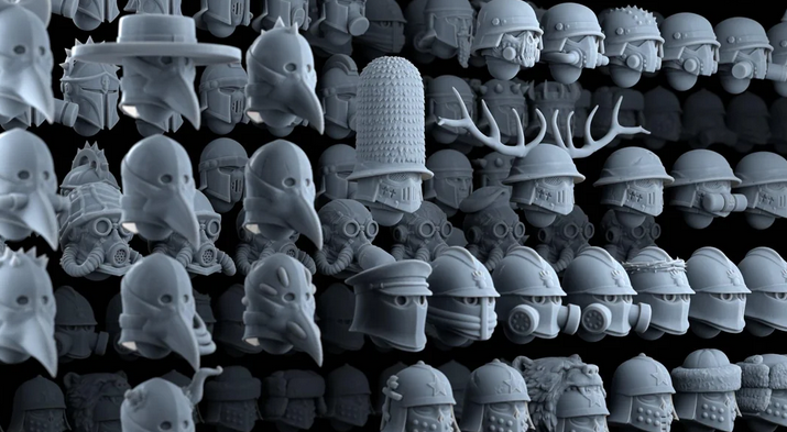 The Great Helm Vault — 400+ Helmets for Miniature Customization
