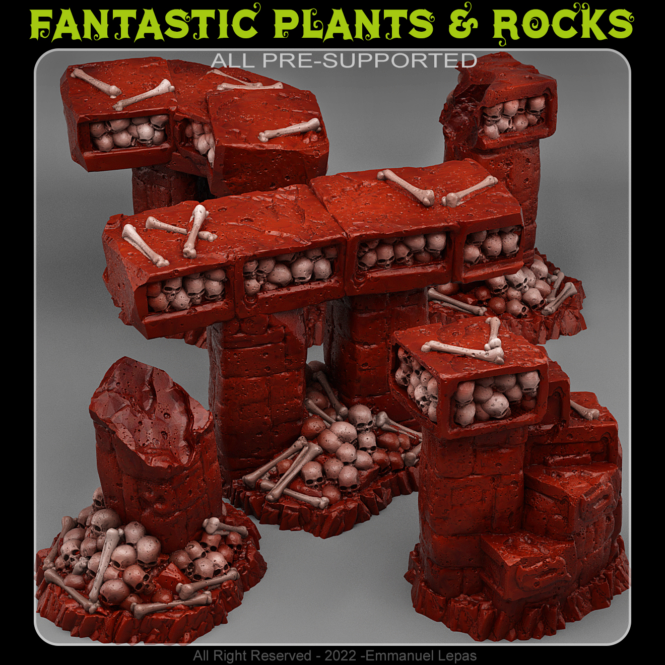 CATACOMB MODULAR BRIDGES by Fantastic-Plants-And-Rocks - &, 4k, 8k, and, emmanuel, fantastic, lepas, plants, rocks, supported