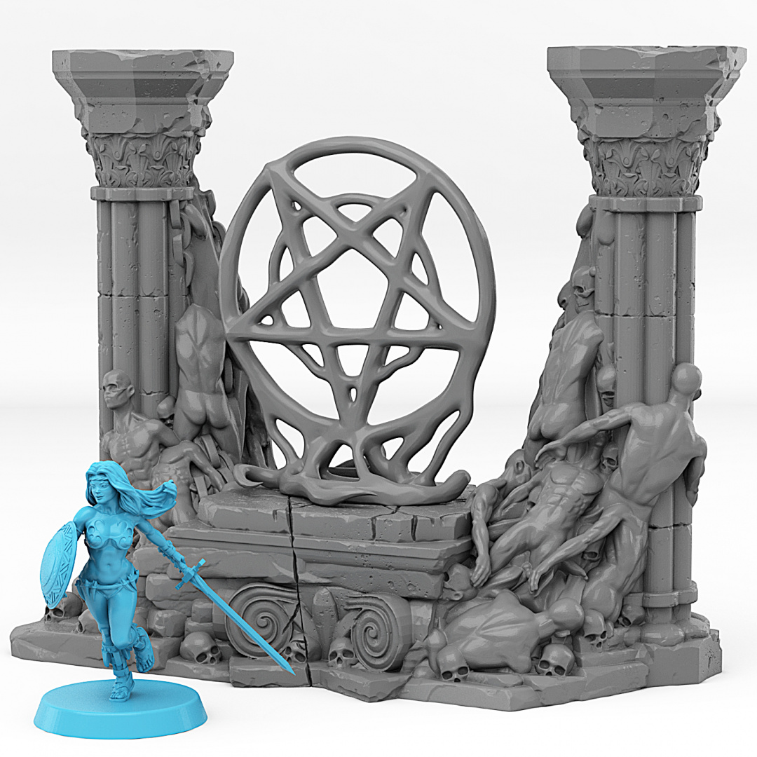 HELL PORTAL WITH ITS PENTACLE EFFECT by Fantastic-Plants-And-Rocks - Trench Crusade Terrain - Image 3