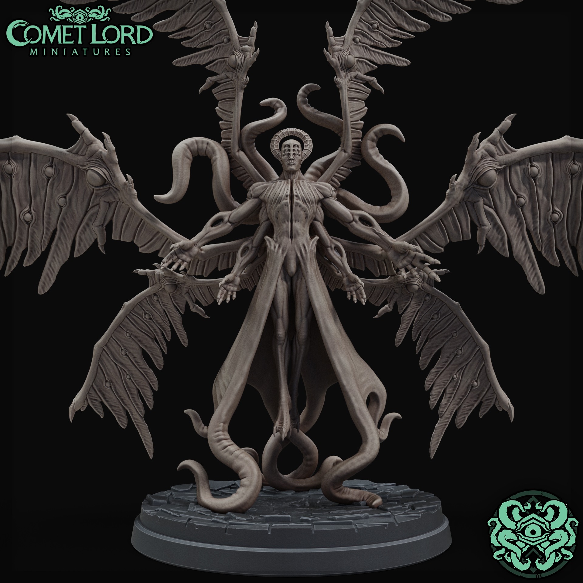 The Apotheosis of Man by Comet Lord Miniatures, is a proxy for Sorcerer, in Court of the Seven Headed Serpent.
