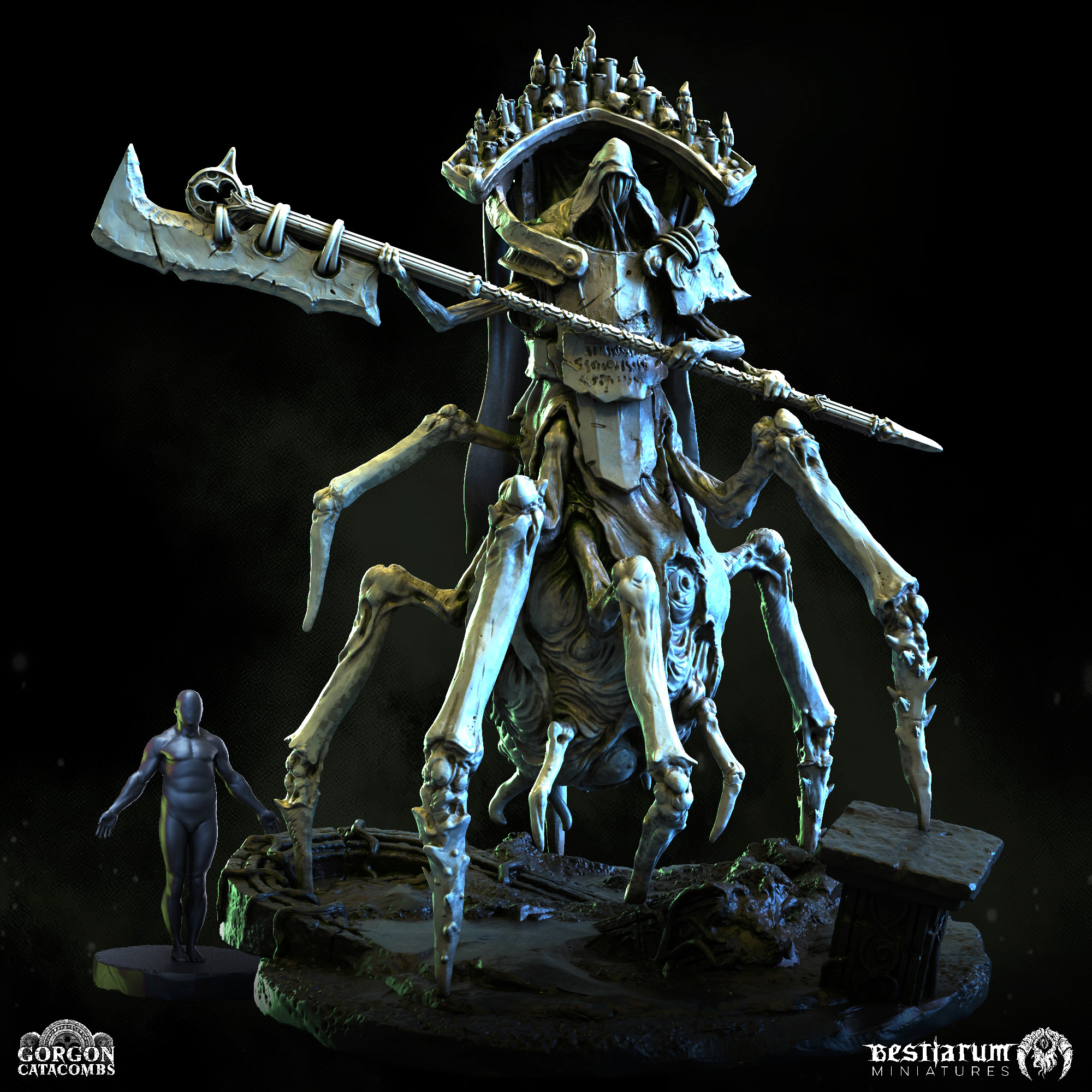 The Symbiarch | Church of the Acarid | Parasites by Bestiarum Miniatures, is a proxy for Lord of Tumors, in Cult of the Black Grail.