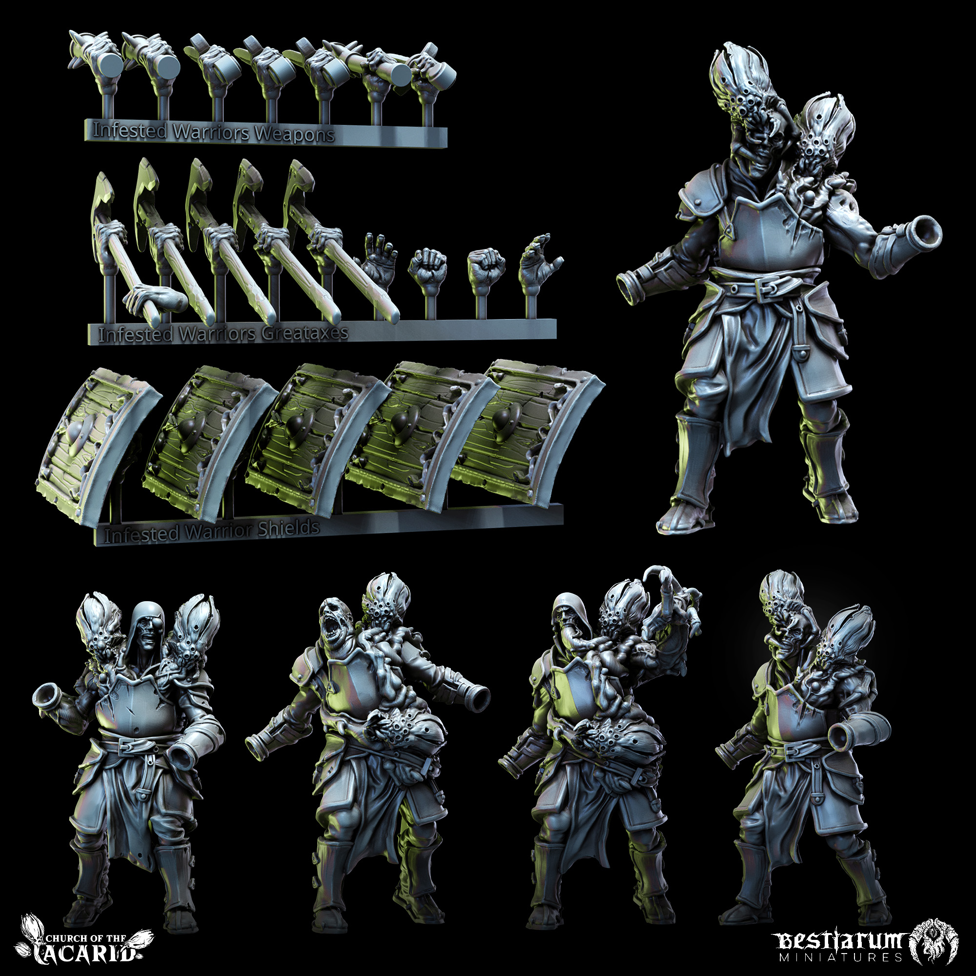 Infested Warriors - Church of the Acarid by Bestiarum Miniatures - Image 2