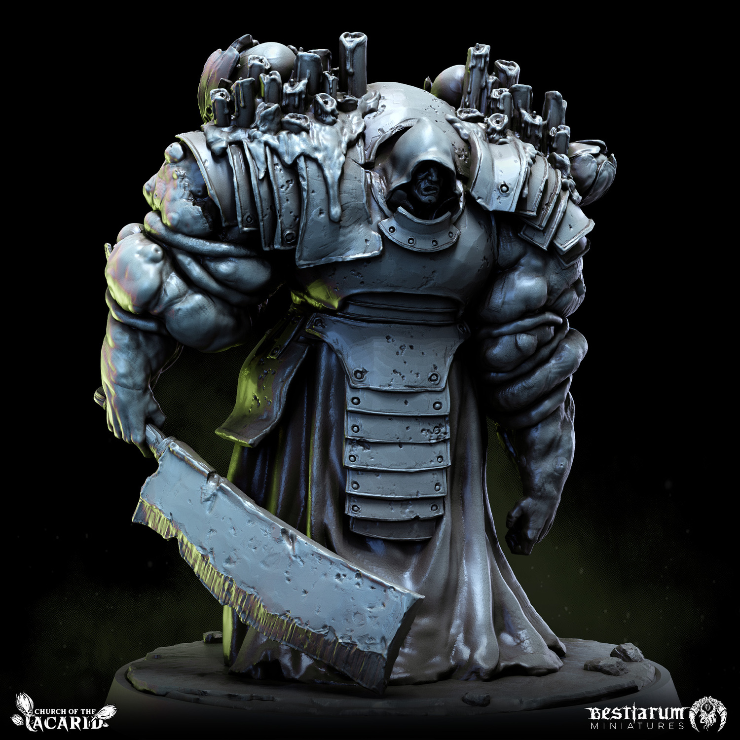 Infested Knights x3 - Church of the Acarid by Bestiarum Miniatures - Image 3