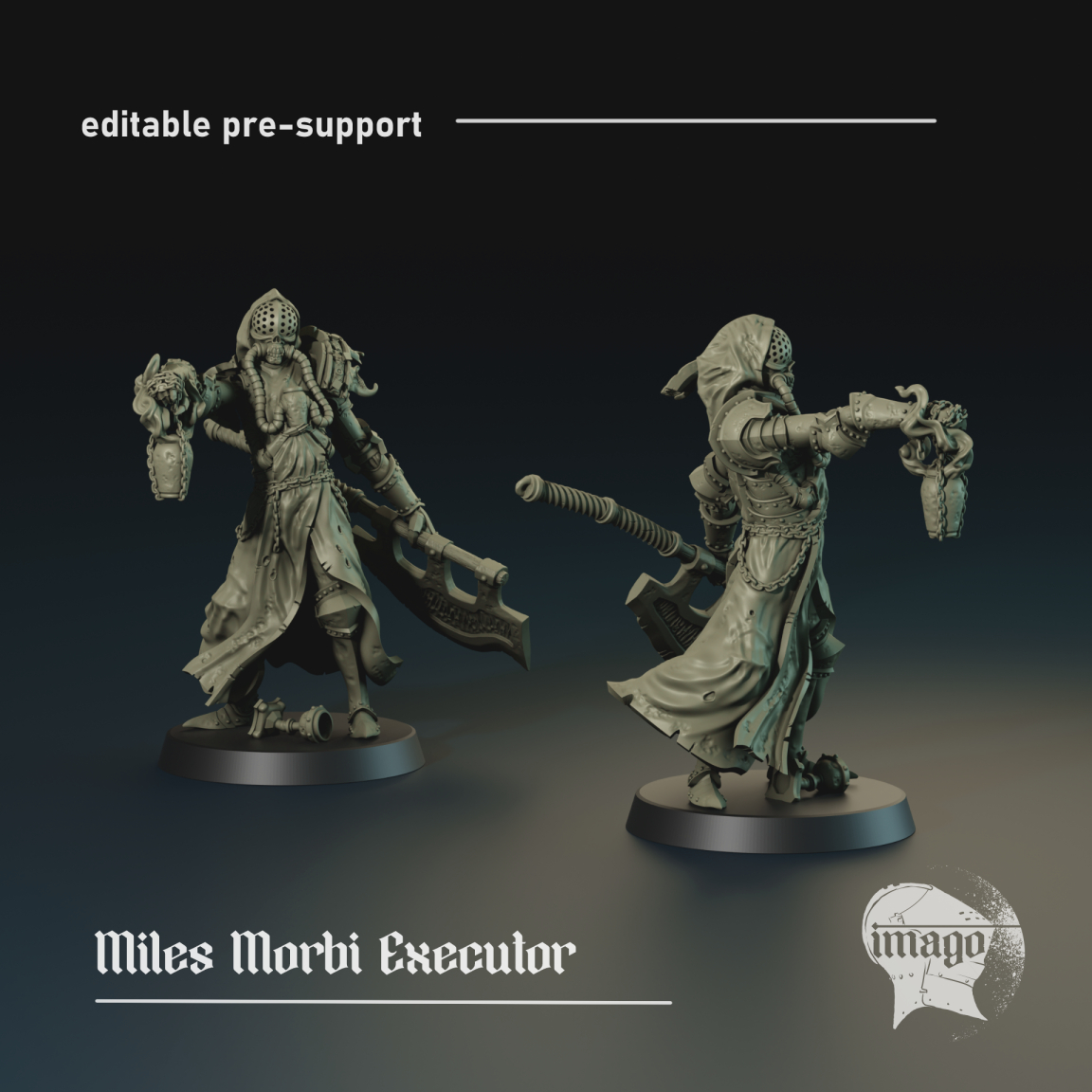 Miles Morbi Executor by Imago Miniatures, is a proxy for Executor, Plague Knight, in Cult of the Black Grail.
