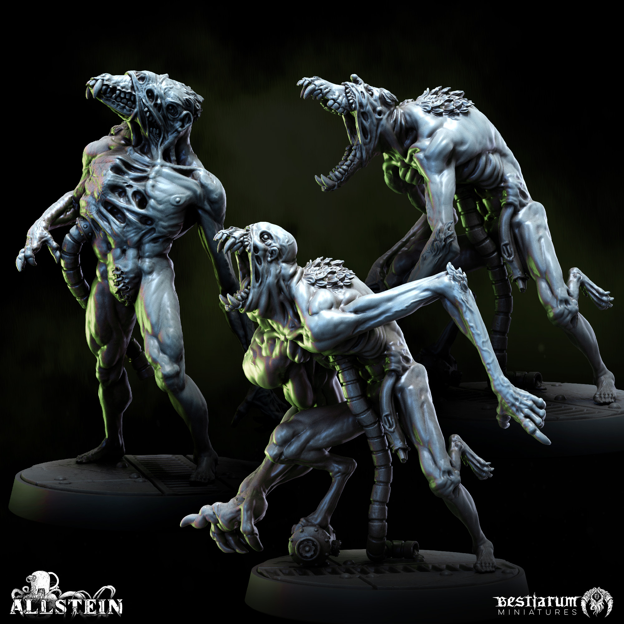 ravenous thrall proxies - failed drafts by Bestiarum Miniatures, is a proxy for Cradle Thrall, Grail Thrall, in Cult of the Black Grail.