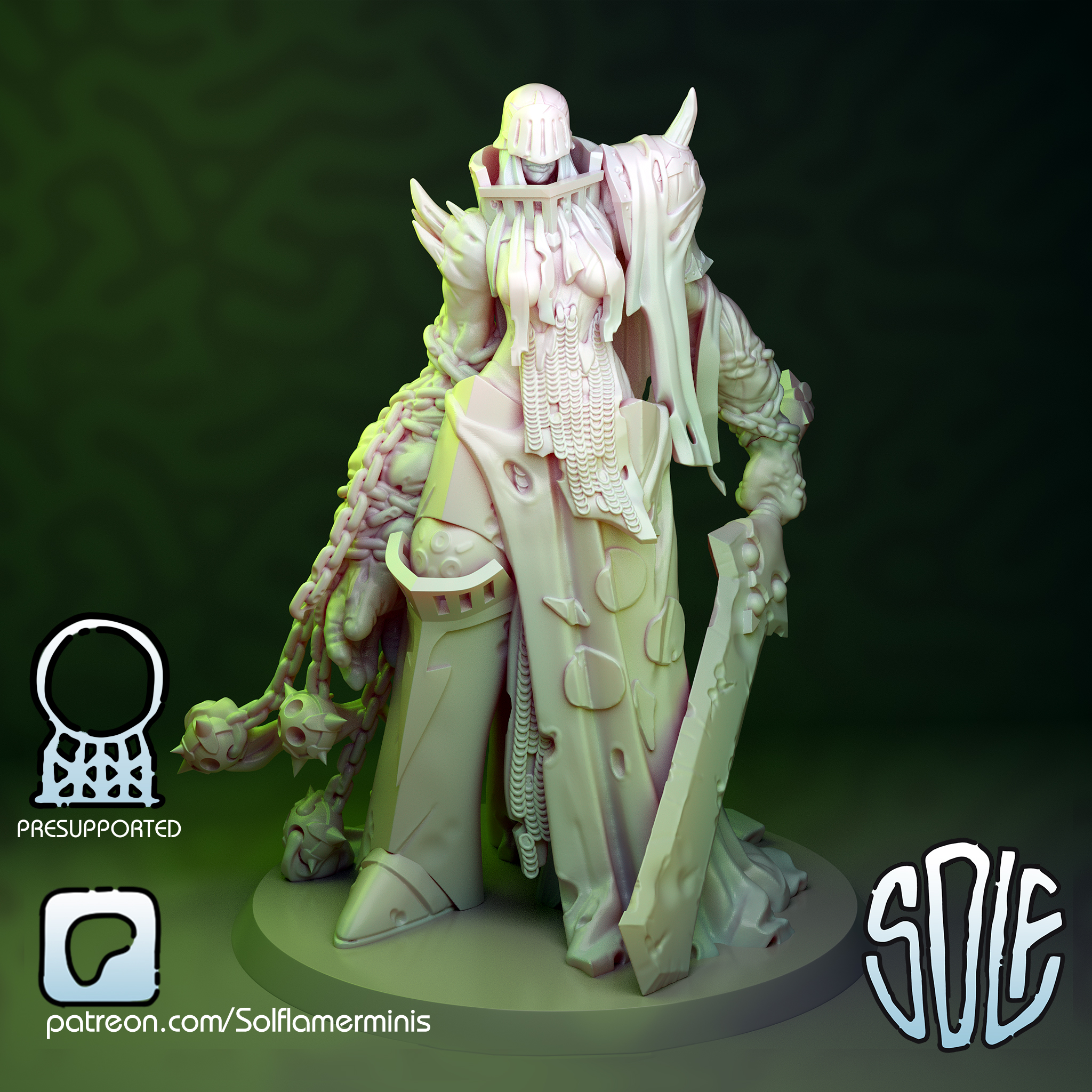 Plague Knight Demon by Solflamer minis, is a proxy for Lord of Tumors, in Cult of the Black Grail.