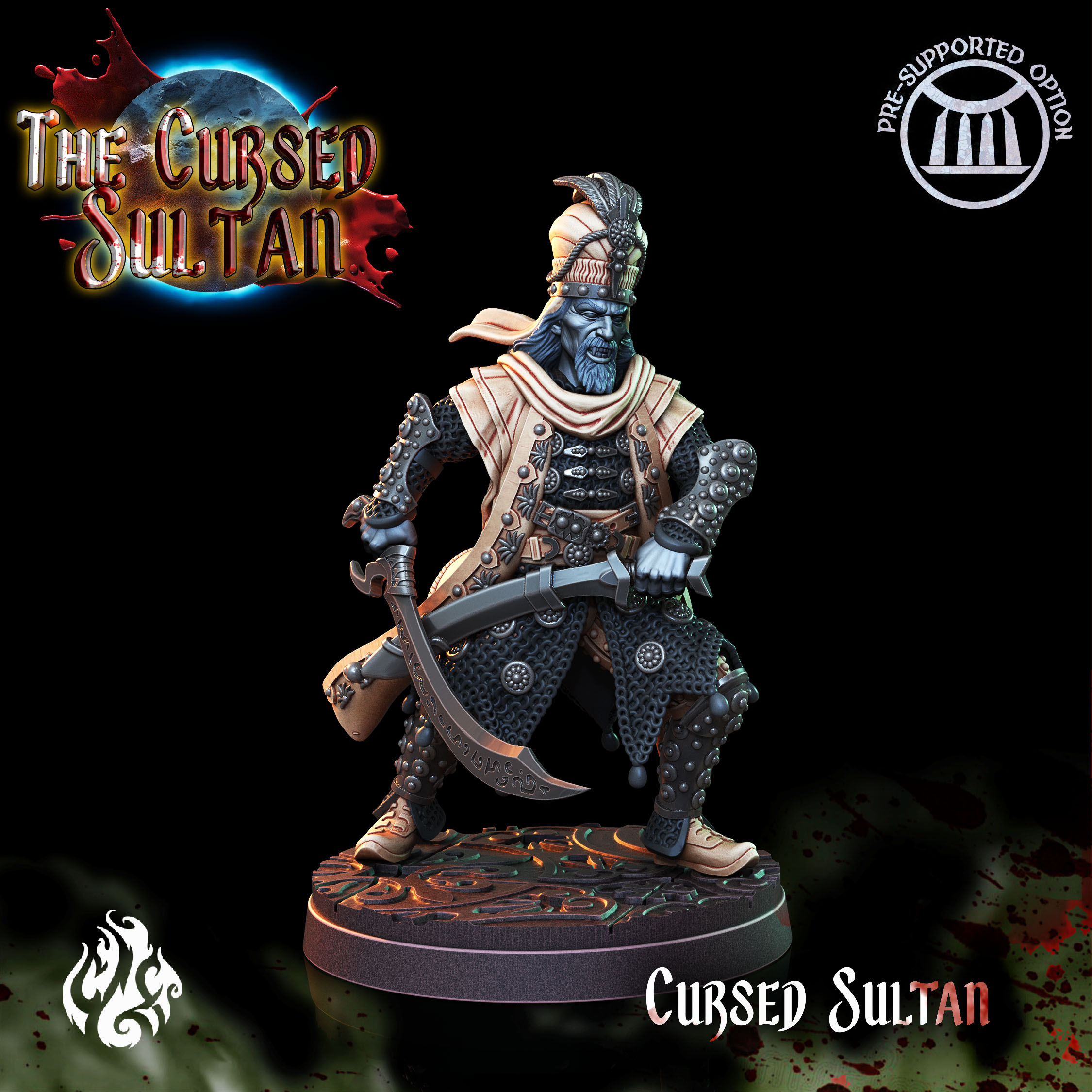 Cursed Sultan by crippledgodfoundry, is a proxy for Yüzbaşı Captain, in Iron Sultanate.