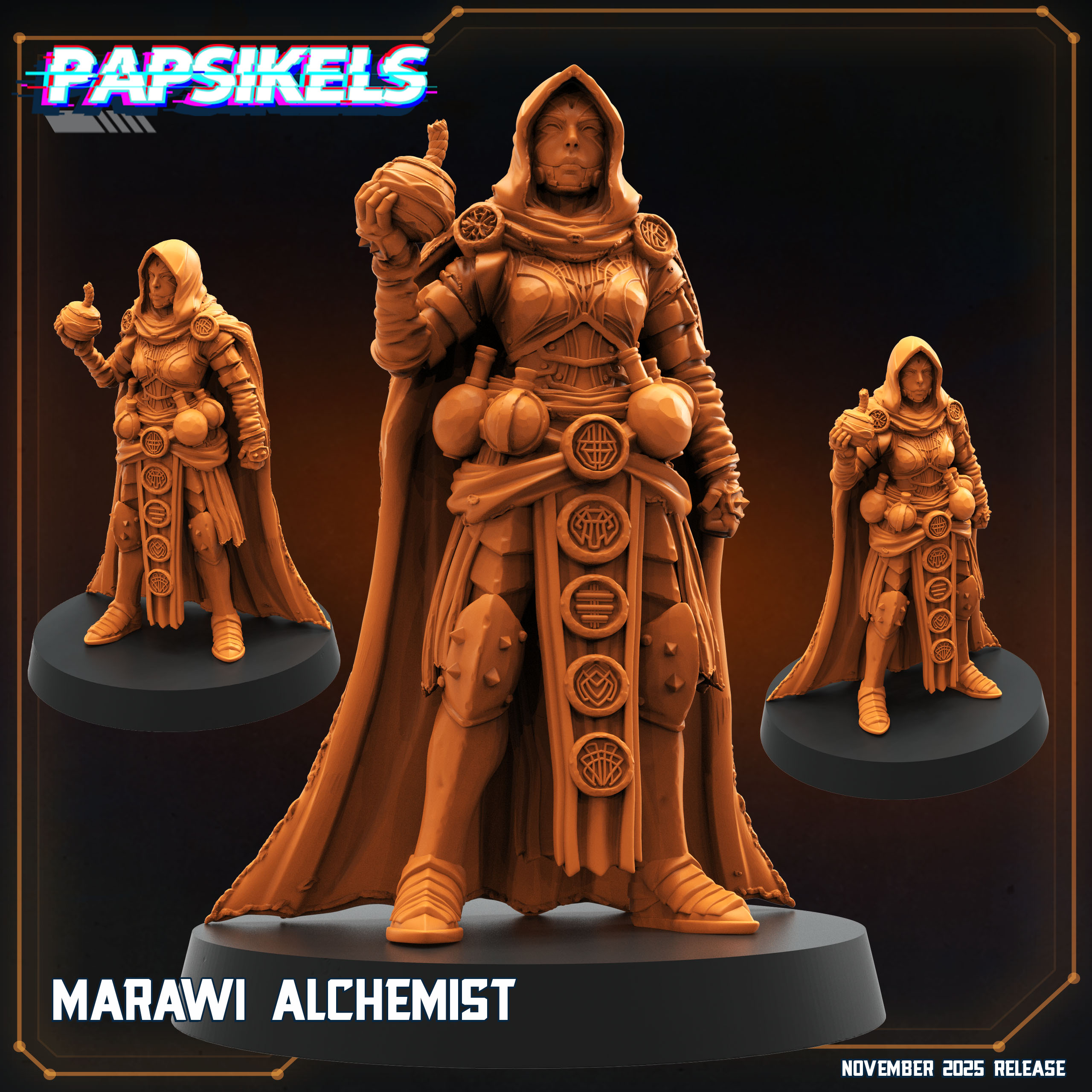 MARAWI ALCHEMIST by PAPSIKELS MINIATURES, is a proxy for Jabirian Alchemist, in Iron Sultanate.