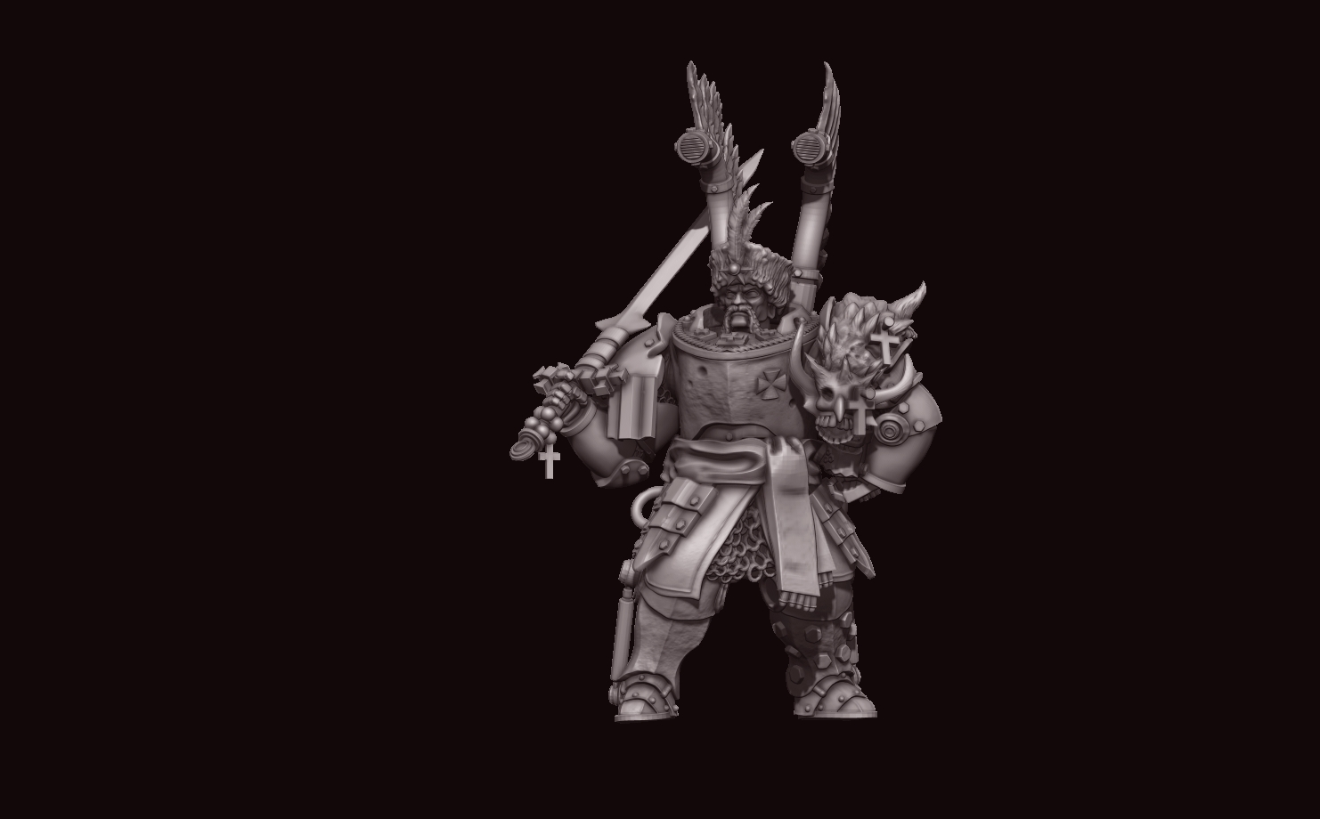 Winged Hussar Leader Longinus in Mecha Armor Polish Lithuenian Commonwealth by Fat Rat Minitures - Image 4