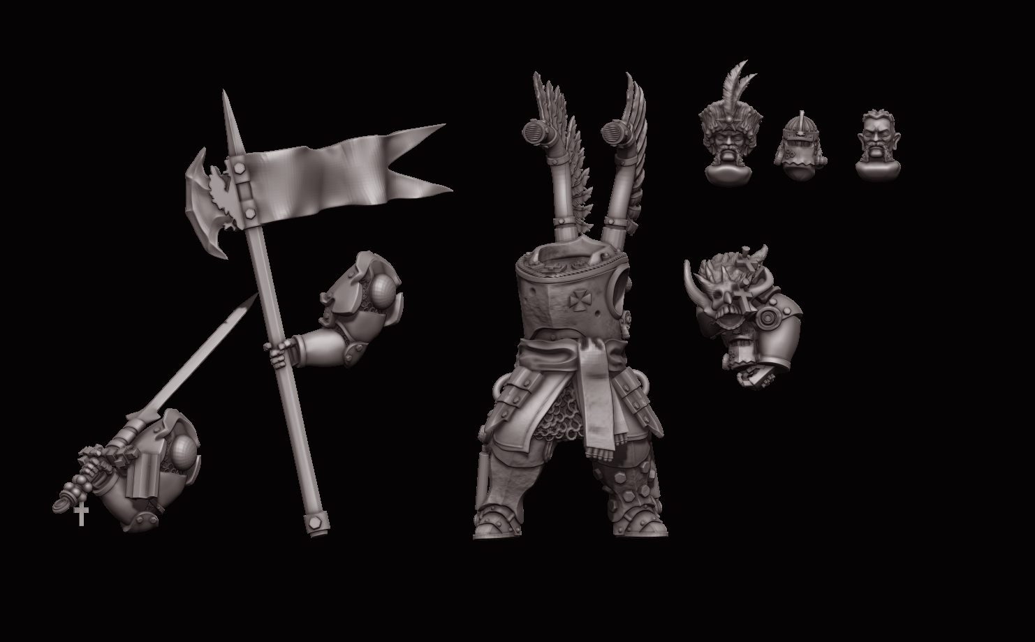 Winged Hussar Leader Longinus in Mecha Armor Polish Lithuenian Commonwealth by Fat Rat Minitures - Image 3