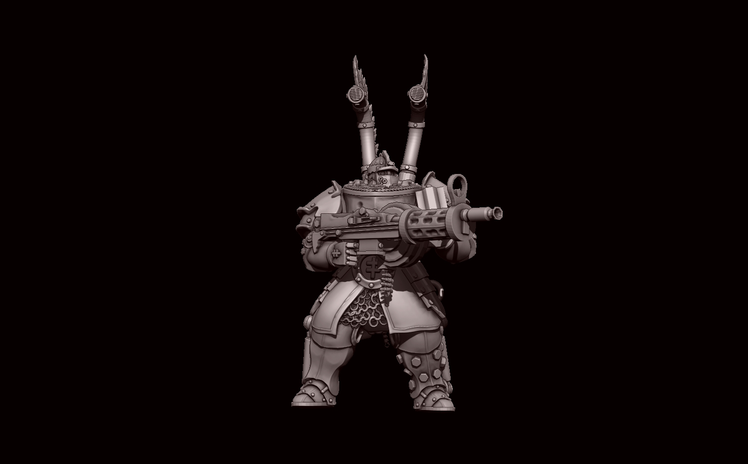 Winged Hussar Mechanized Infantry Machinegun by Fat Rat Minitures - Image 3