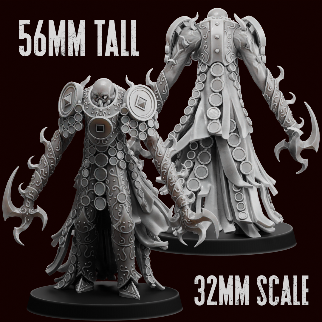 Midas Warlock by Traktor Miniatures, is a proxy for Goetic Warlock, in Court of the Seven Headed Serpent, Heretic Legion.
