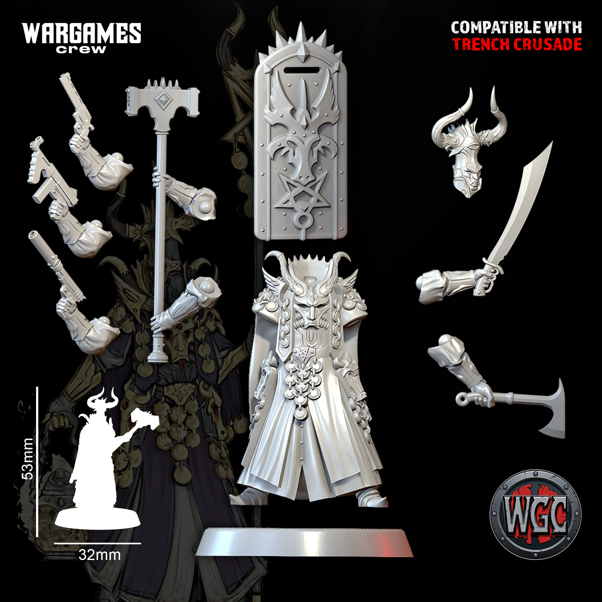 The Coin-Cantor by WargamesCrew, is a proxy for Heretic Priest, in Heretic Legion.