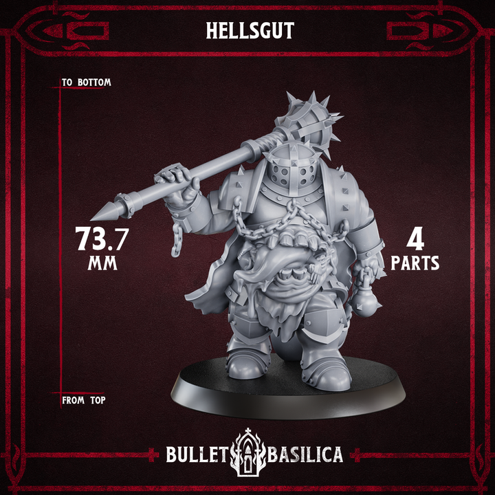 HellsGut by Bullet Basilica, is a proxy for Sin Eater, in Court of the Seven Headed Serpent, Cult of the Black Grail, Heretic Legion.