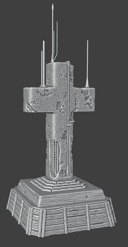 Cross Antenna Tower by Anumbara - Trench Crusade Terrain