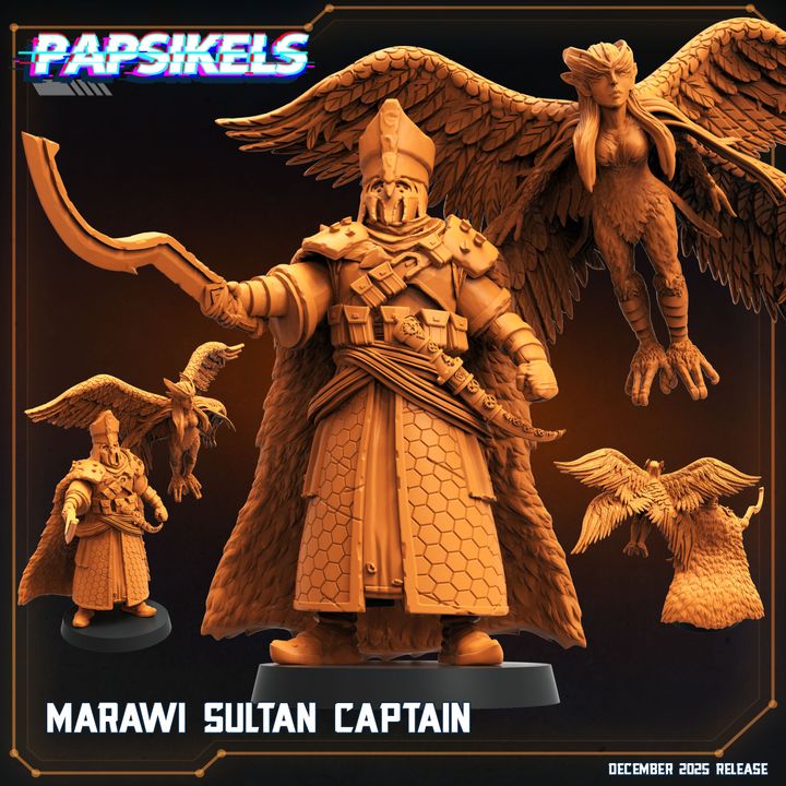 MARAWI SULTAN CAPTAIN by PAPSIKELS MINIATURES, is a proxy for Yüzbaşı Captain, in Iron Sultanate.