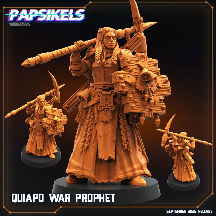 QUIAPO WAR PROPHET by PAPSIKELS MINIATURES, is a proxy for War Prophet, in Trench Pilgrims.