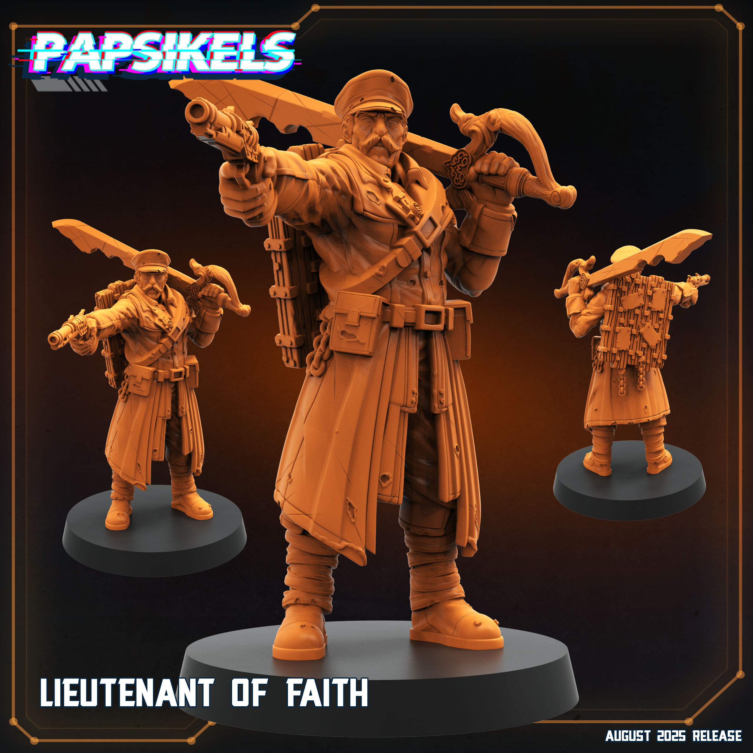 LIEUTENANT OF FAITH by PAPSIKELS MINIATURES, is a proxy for Lieutenant, in The Principality of New Antioch.