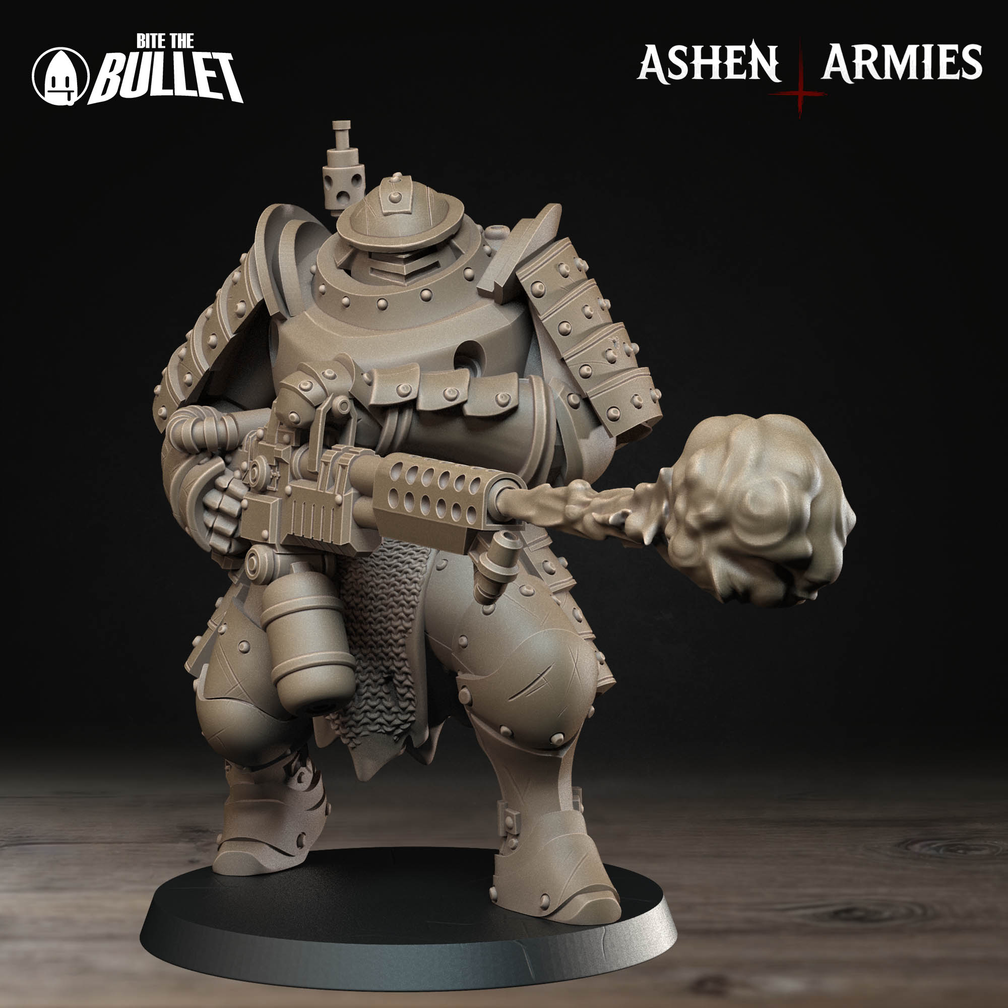 Bullet Crusade | Holy Shogunate - Mechanized Infantry (Flamethrower) by Bite the Bullet, is a proxy for Mechanised Heavy Infantry, in The Principality of New Antioch.