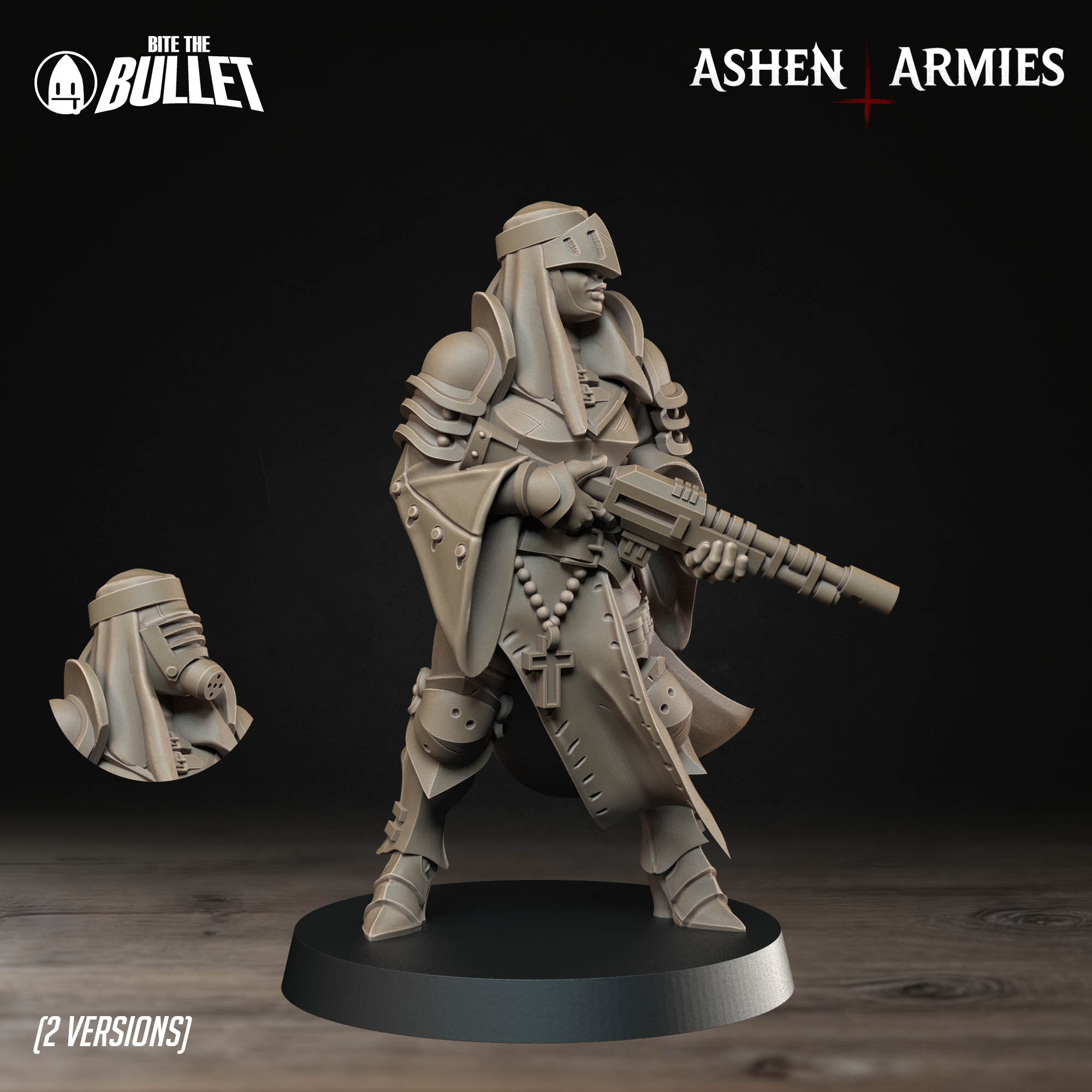 Bullet Crusade | Sanctified Legion - Sniper Priest (Rifle) (2 Versions) by Bite the Bullet, is a proxy for Sniper Priest, in The Principality of New Antioch.