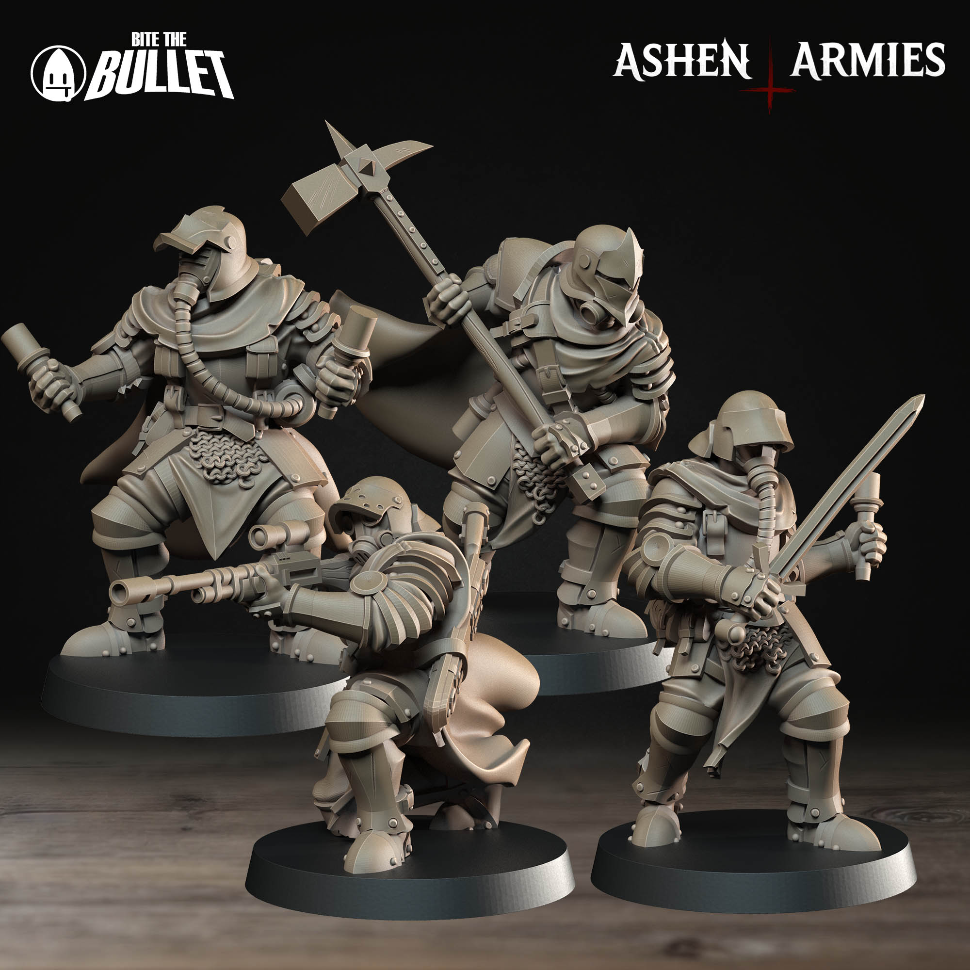 Bullet Crusade | Sanctified Legion - Shocktroopers (4 Models) by Bite the Bullet, is a proxy for Shocktrooper, in The Principality of New Antioch.