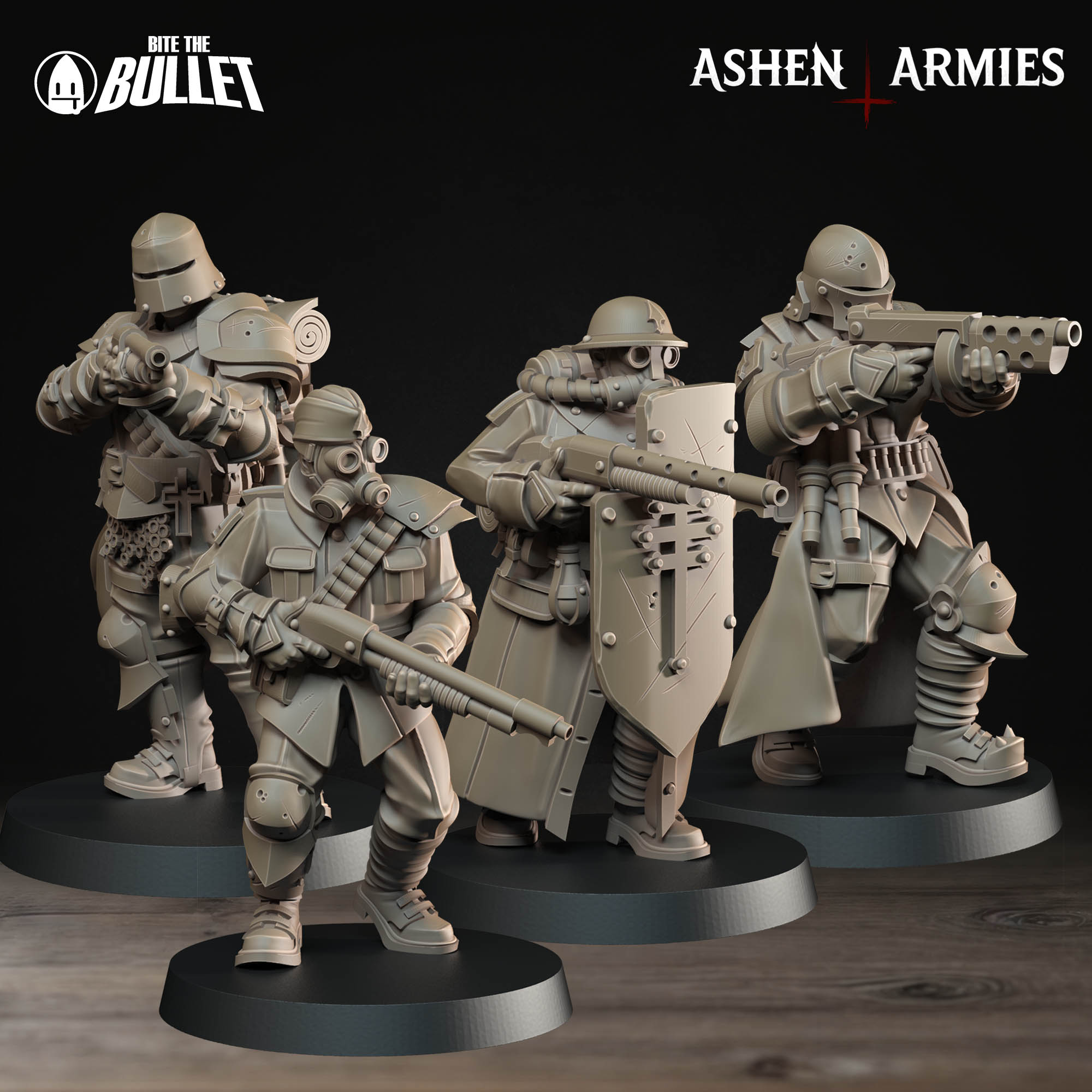 Bullet Crusade | Sanctified Legion - Yeomen (4 Models) by Bite the Bullet, is a proxy for Yeoman, in The Principality of New Antioch.
