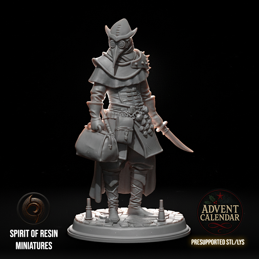 Plague Doctor by Spirit of Resin Miniatures, is a proxy for Combat Medic, in The Principality of New Antioch.