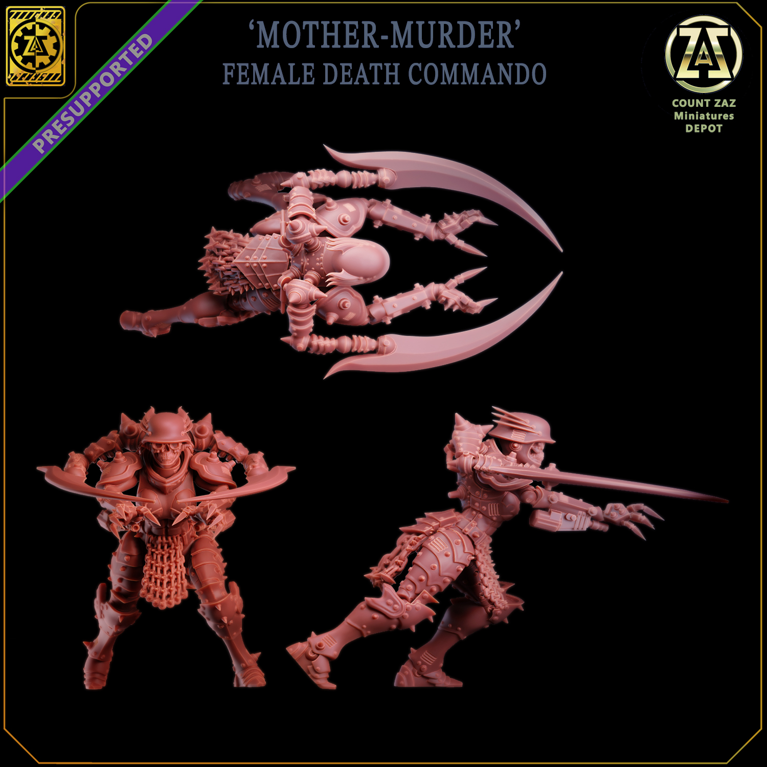 'Mother Murder' - Female Killer Commando by CountZaz, is a proxy for Death Commando, in Heretic Legion.