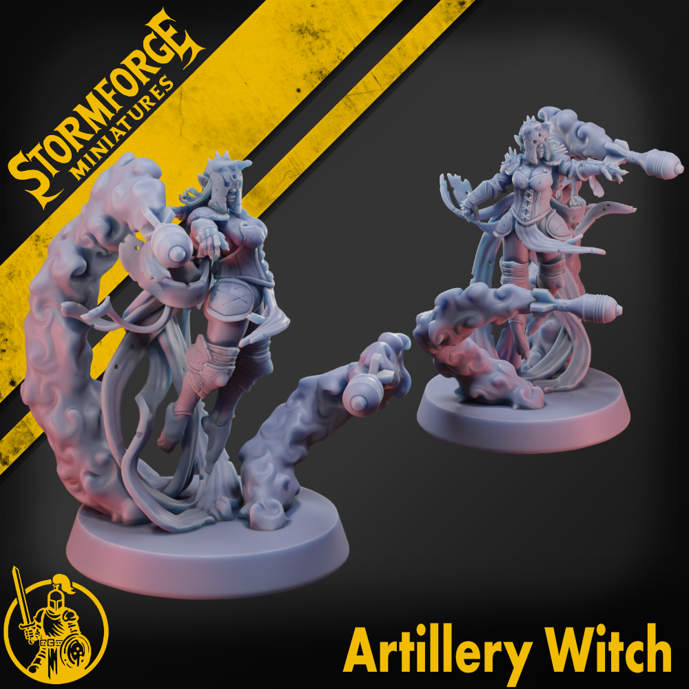 Artillery Witch for Trench Crusade by Stormforge Miniatures - Image 2