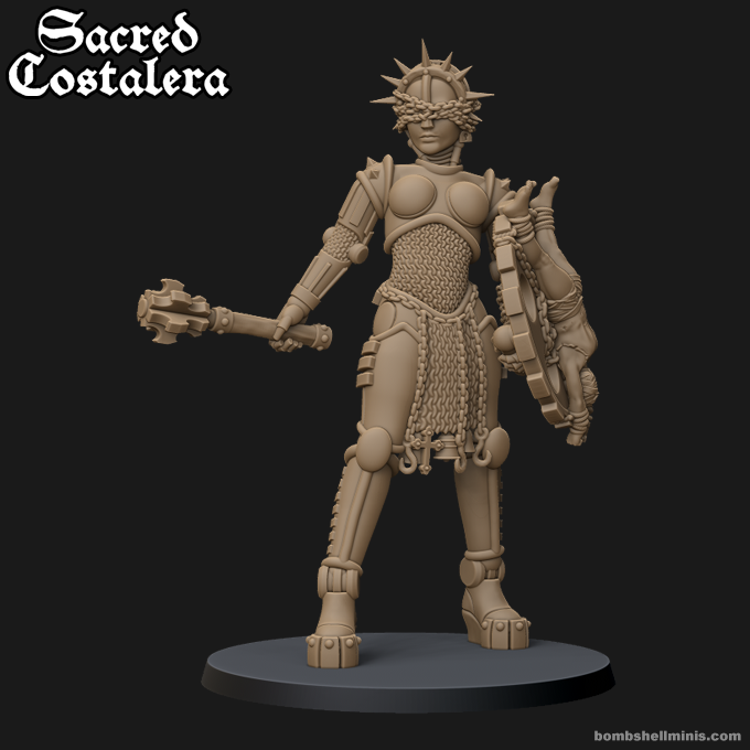 Machina Sanctifica - Sacred Costalera by Bombshell Miniatures, is a proxy for Anchorite Shrine, in Trench Pilgrims.