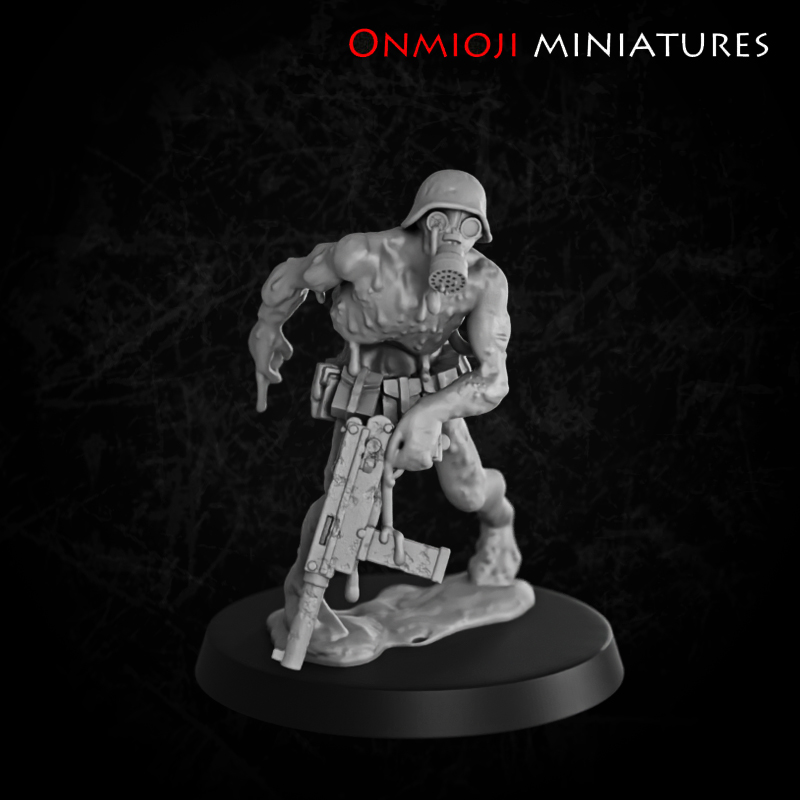 Toxic trooper - 3 by Onmioji Miniatures, is a proxy for Heretic Trooper, in Heretic Legion.
