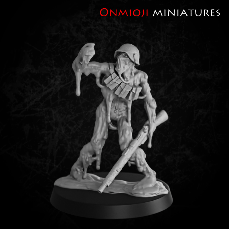 Toxic trooper - 2 by Onmioji Miniatures, is a proxy for Heretic Trooper, in Heretic Legion.