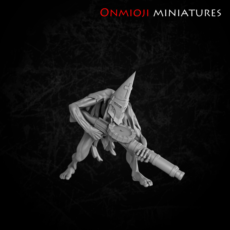 Exhausted crusader with machinegun by Onmioji, is a proxy for Trench Pilgrim, in Trench Pilgrims.