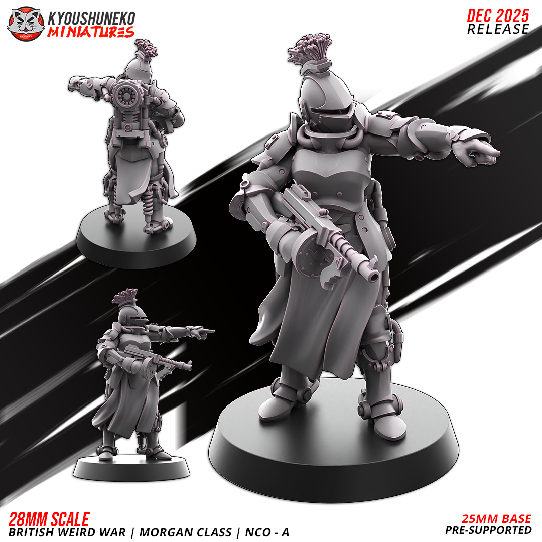 NCO - A | Morgan Class | British Weird War by Kyoushuneko Miniatures, is a proxy for Lieutenant, in The Principality of New Antioch.