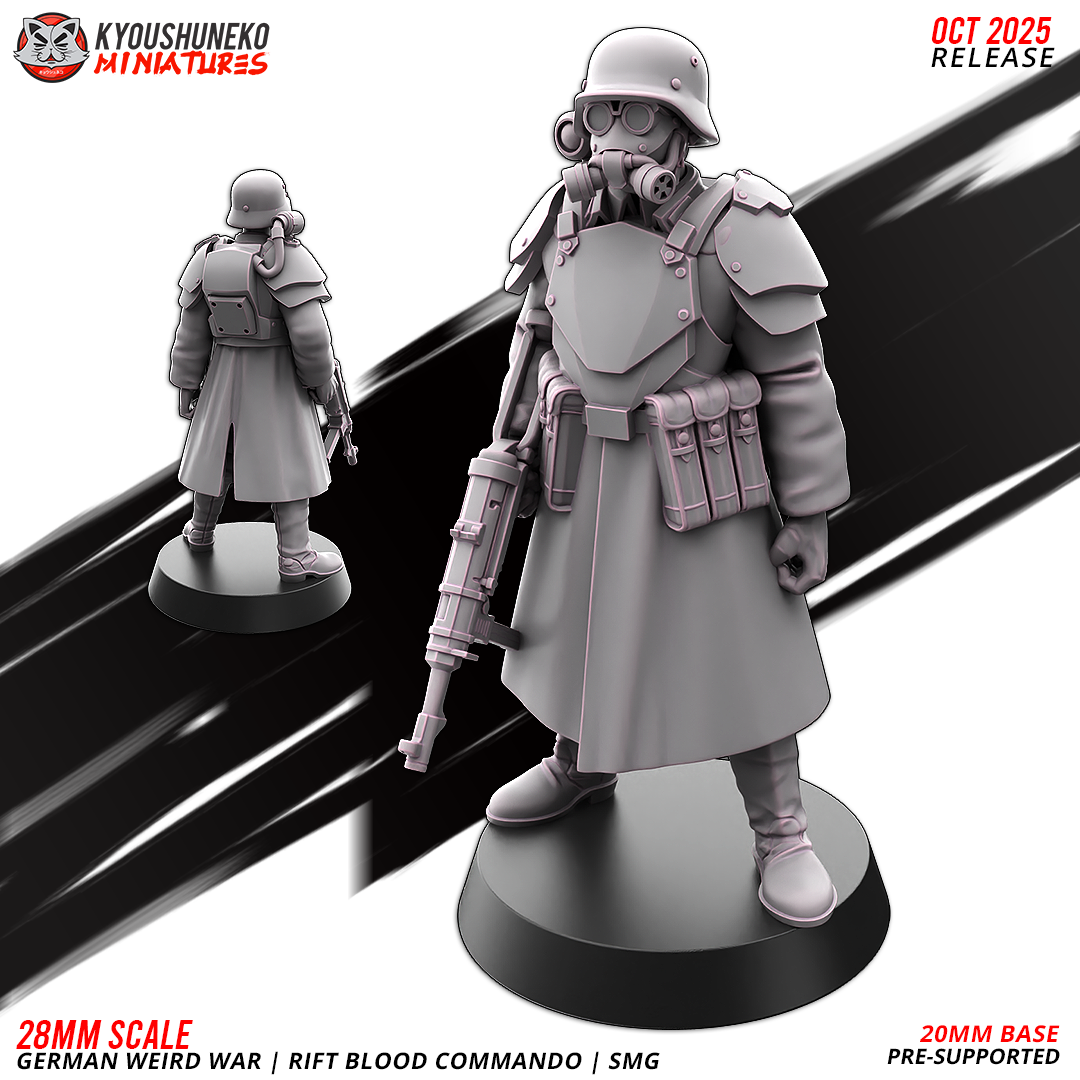 SMG Team | Rift Blood Commando | German Weird war by Kyoushuneko Miniatures - Image 2