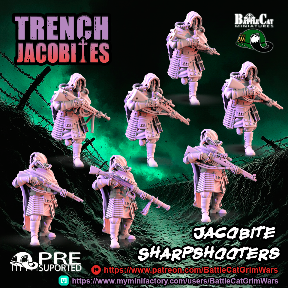 Trench Jacobite Sharpshooters by BattleCat Grim Wars, is a proxy for Sniper Priest, in The Principality of New Antioch.