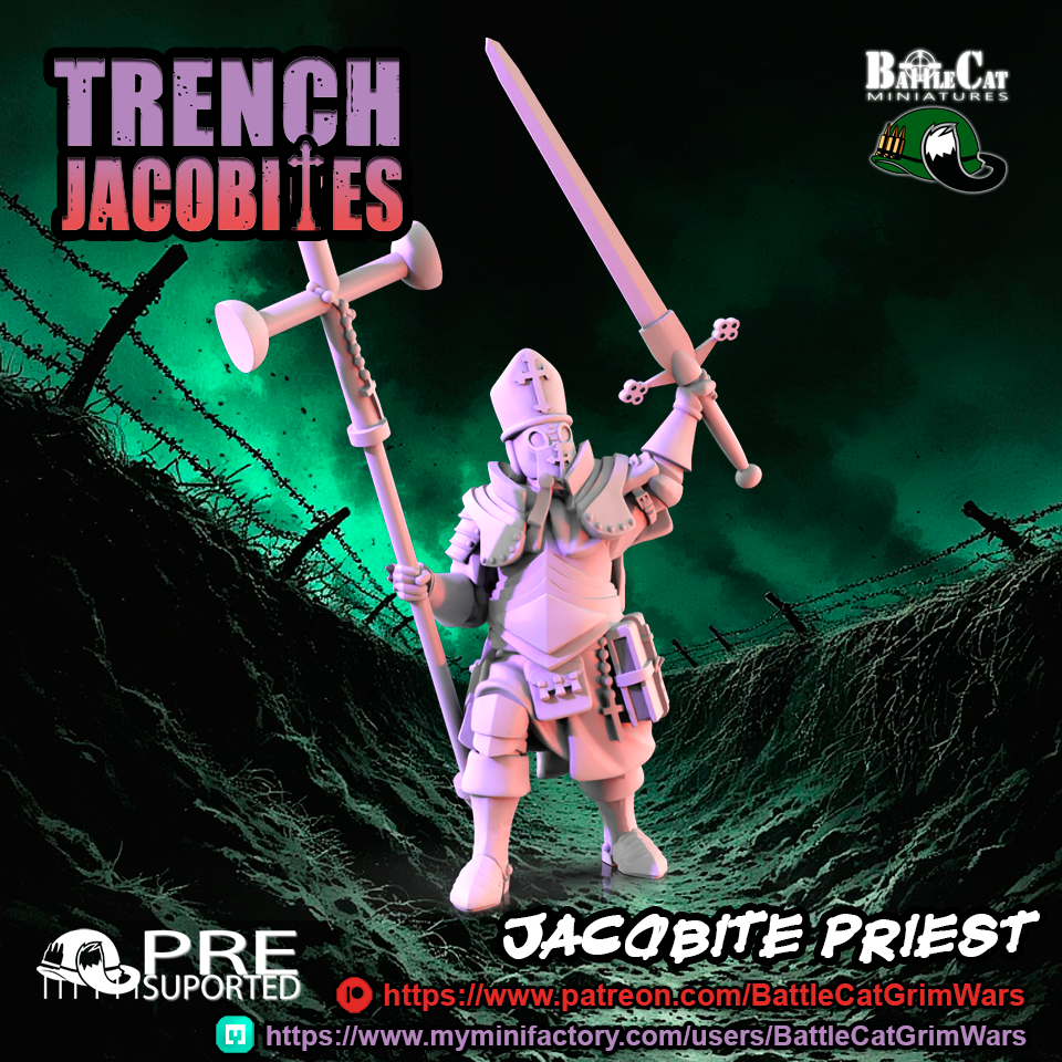 Trench Jacobite Cleric by BattleCat Grim Wars, is a proxy for Trench Cleric, in The Principality of New Antioch.