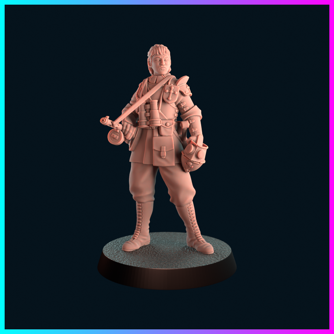 The Hollow War - Lieutenant by Koolkiwi Miniatures, is a proxy for Lieutenant, in The Principality of New Antioch.
