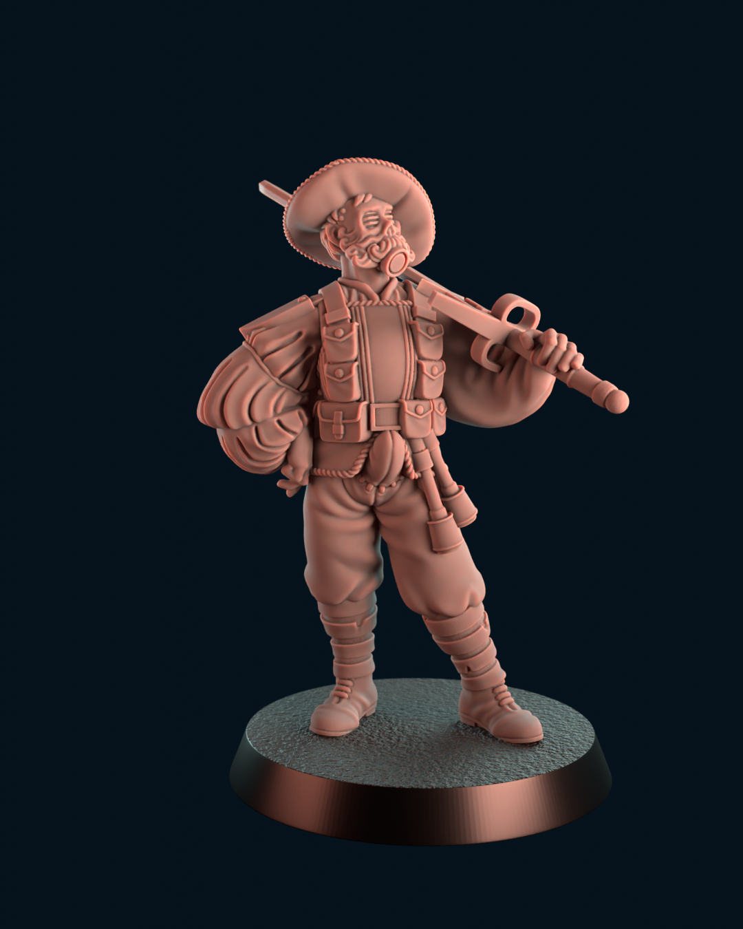 The Hollow War - Landsknecht by Koolkiwi Miniatures, is a proxy for Lieutenant, Shocktrooper, Yeoman, in The Principality of New Antioch.