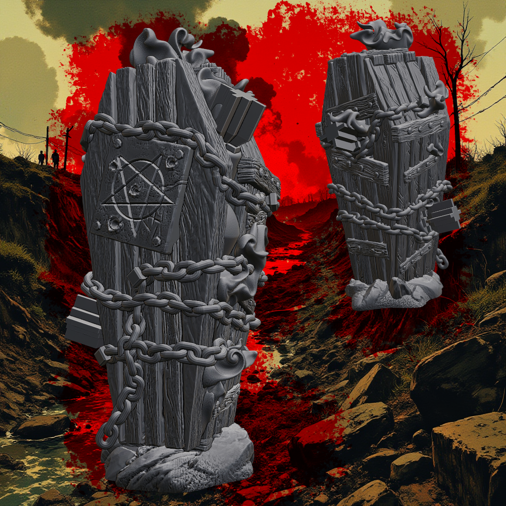 War without End | Coffin Bomb by 42studio, is a proxy for Heretic Trooper, in Heretic Legion.