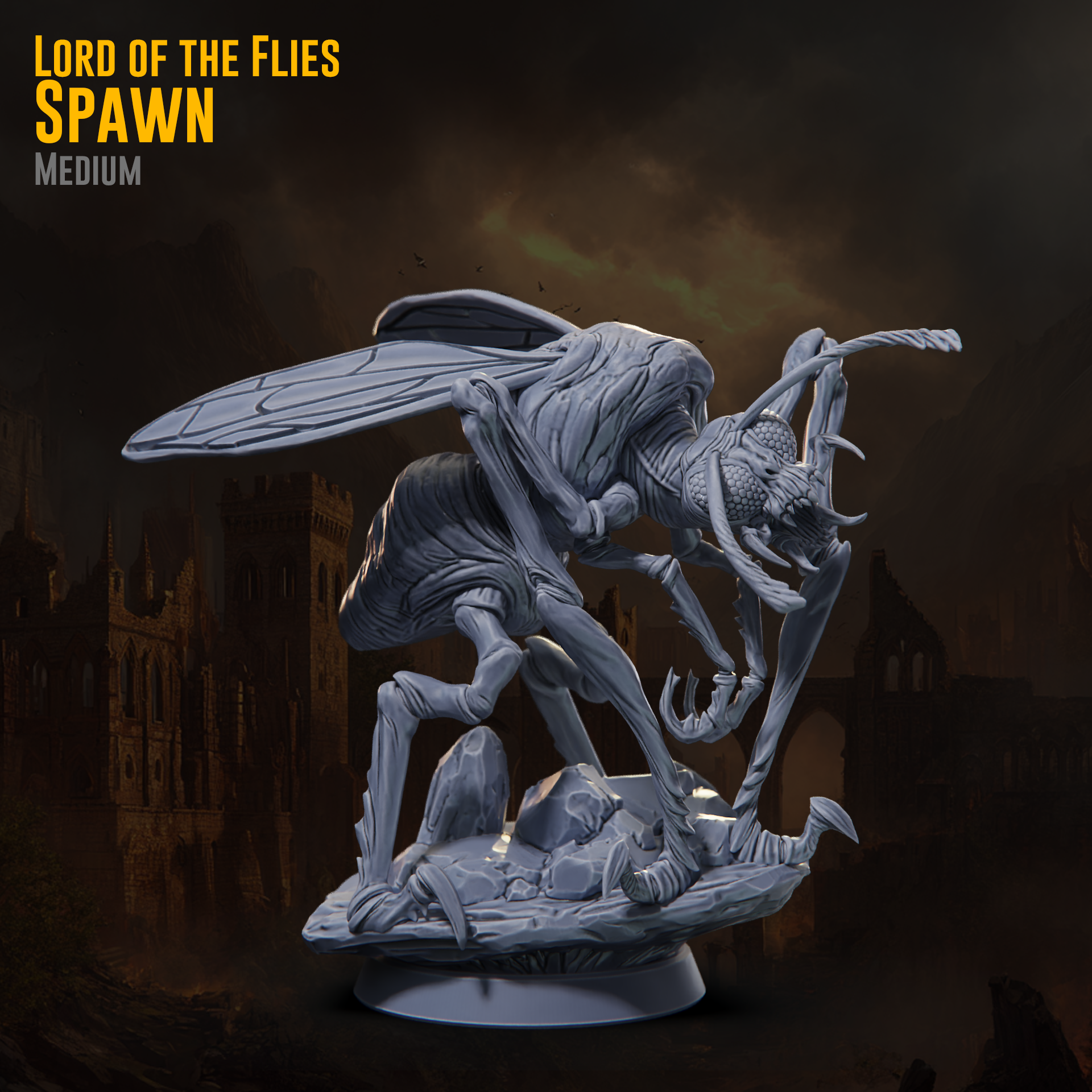 Lord of the Flies Spawn - M by Claymore Miniatures, is a proxy for Fly Thrall, in Cult of the Black Grail.