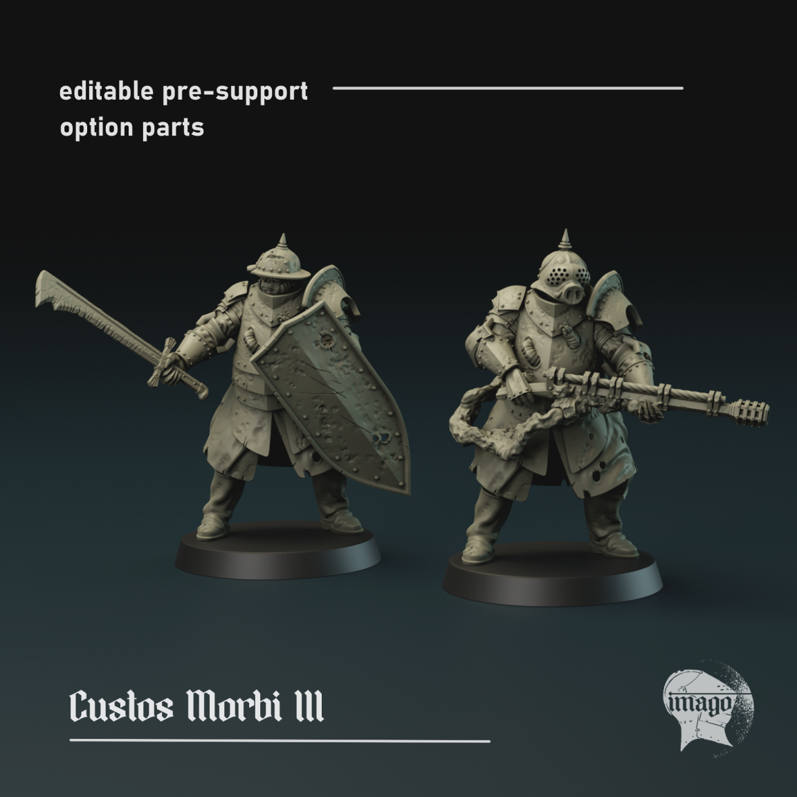 Modular Custos Morbi 3 by Imago Miniatures, is a proxy for Corpse Guard, in Cult of the Black Grail.