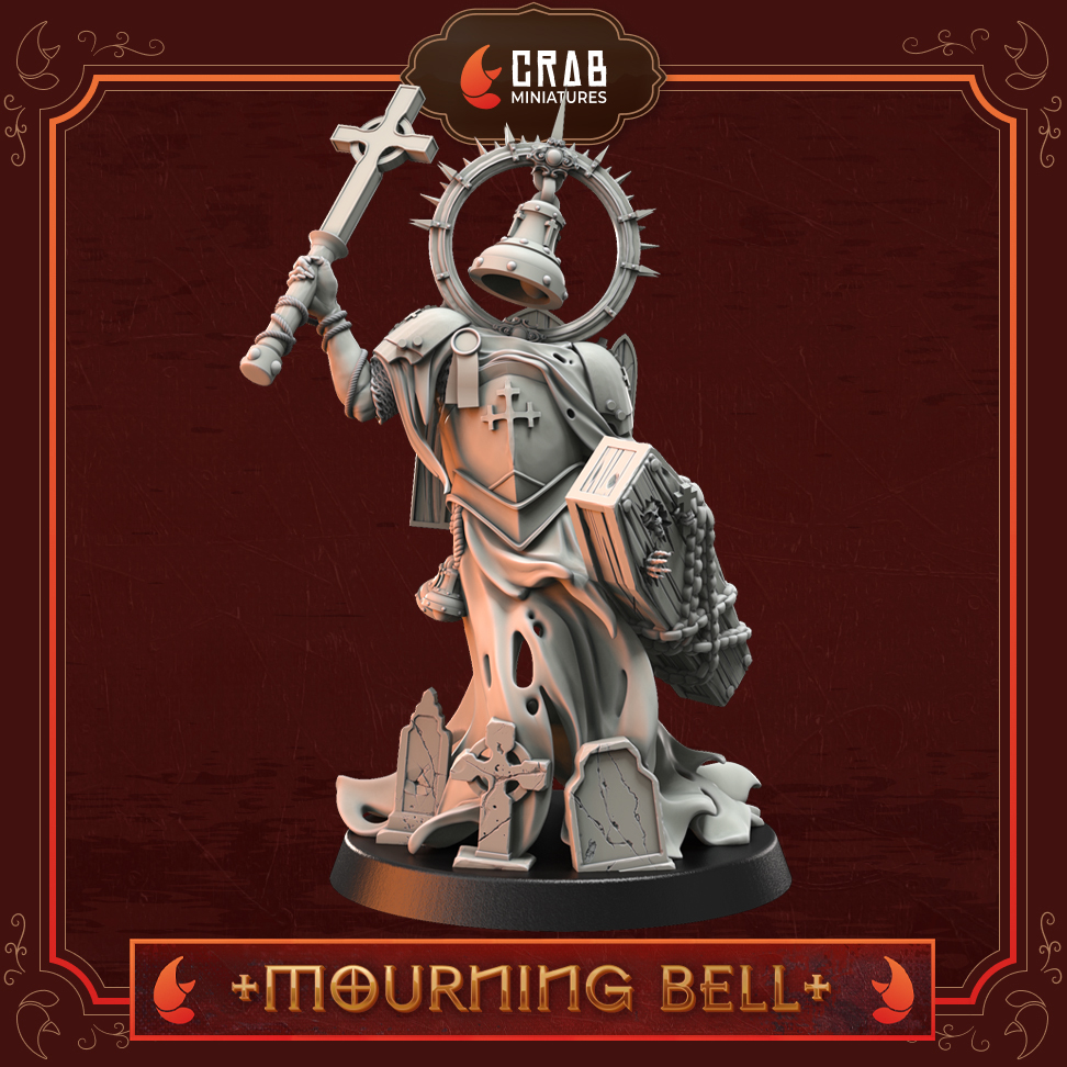 Wraith Pilgrims - Mourning Bell by Crab Miniatures, is a proxy for Communicant, in Trench Pilgrims.