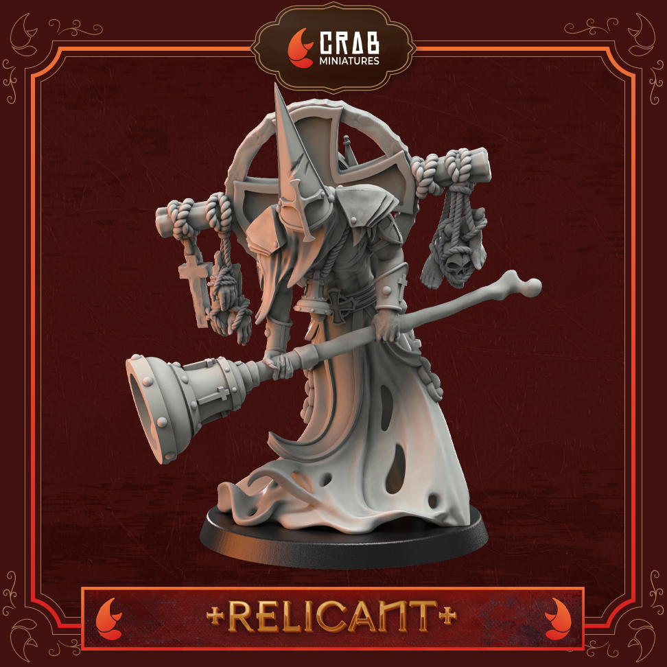 Wraith Pilgrims - Relicant by Crab Miniatures, is a proxy for Communicant, in Trench Pilgrims.