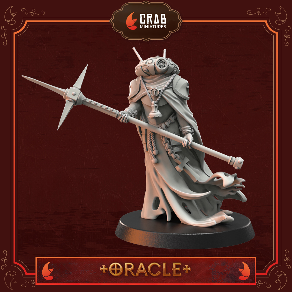 Wraith Pilgrims - Oracle by Crab Miniatures, is a proxy for Observer, in Trench Pilgrims.
