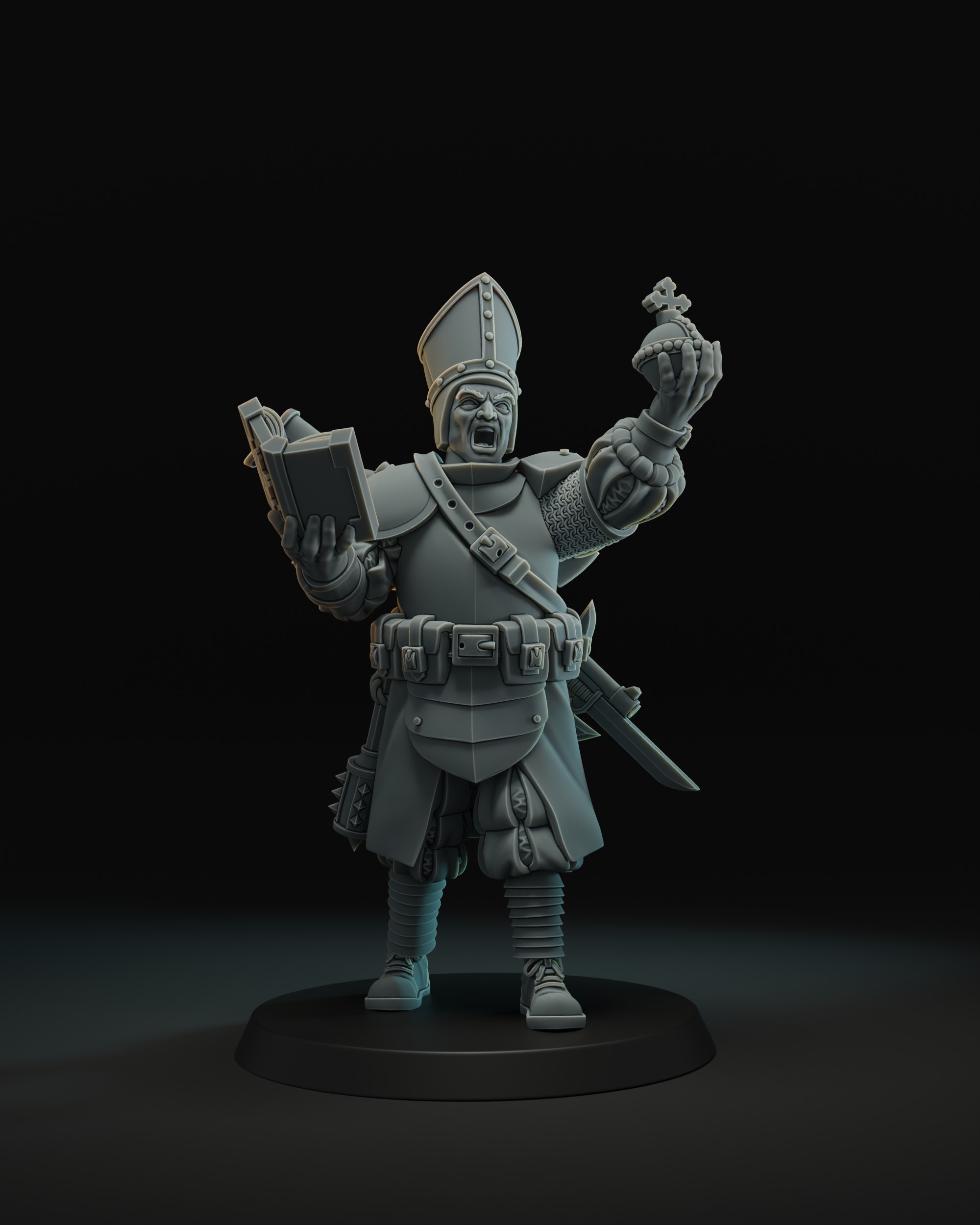 Battle Cleric with Holy Grenade by JK-Remo, is a proxy for Trench Cleric, in The Principality of New Antioch.