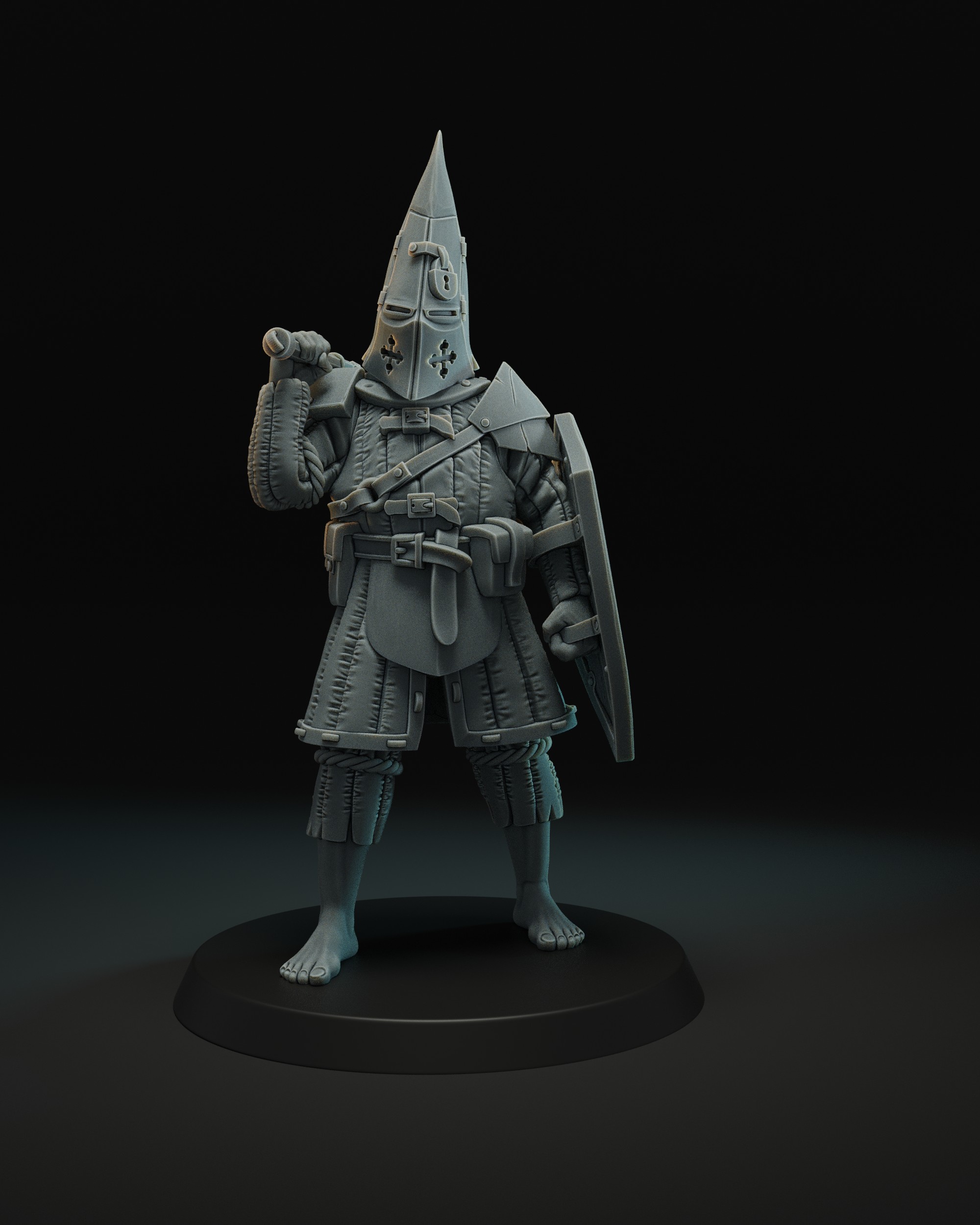 Trench walker with shield by JK-Remo, is a proxy for Trench Pilgrim, in Trench Pilgrims.
