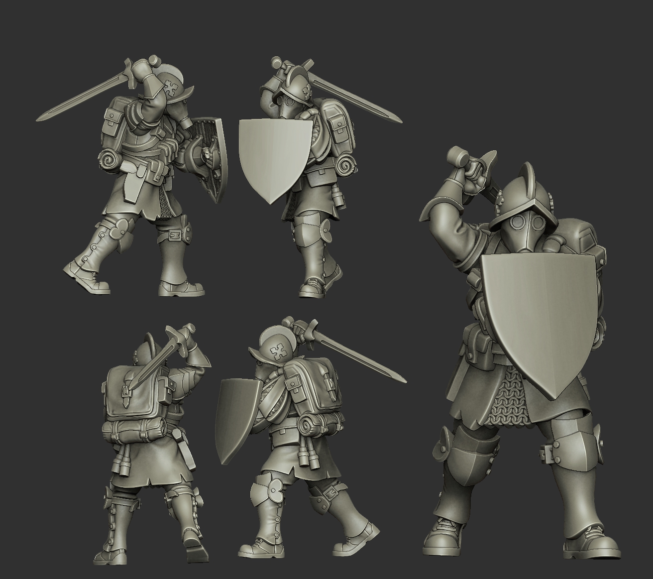 Papal Mele Troop: Trench Club or Sword, Shield and Grenades by JK-Remo - Image 5