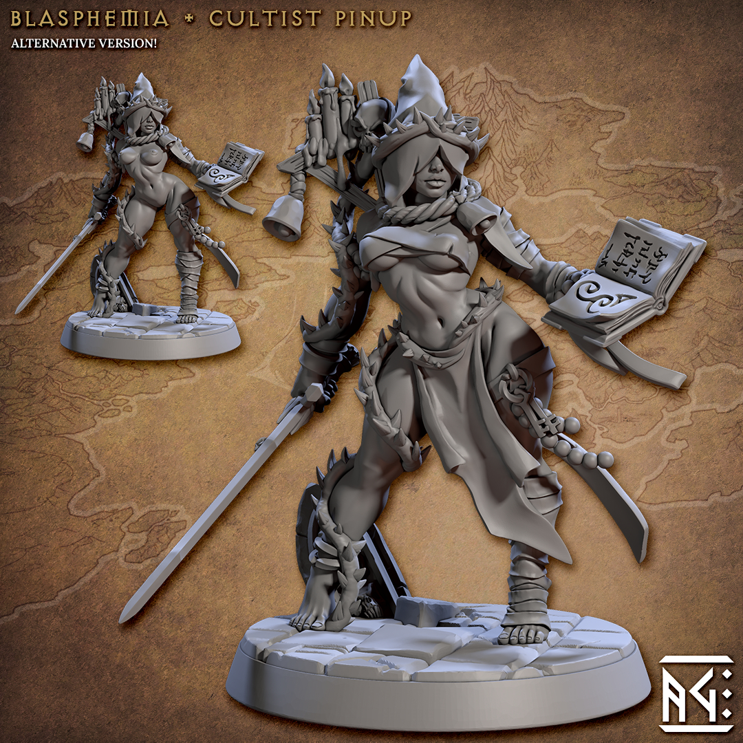Blashpemia - Daughter of Decay (Rodburg Cultist of Melmora) by Artisan Guild, is a proxy for Castigator, War Prophet, in Trench Pilgrims.