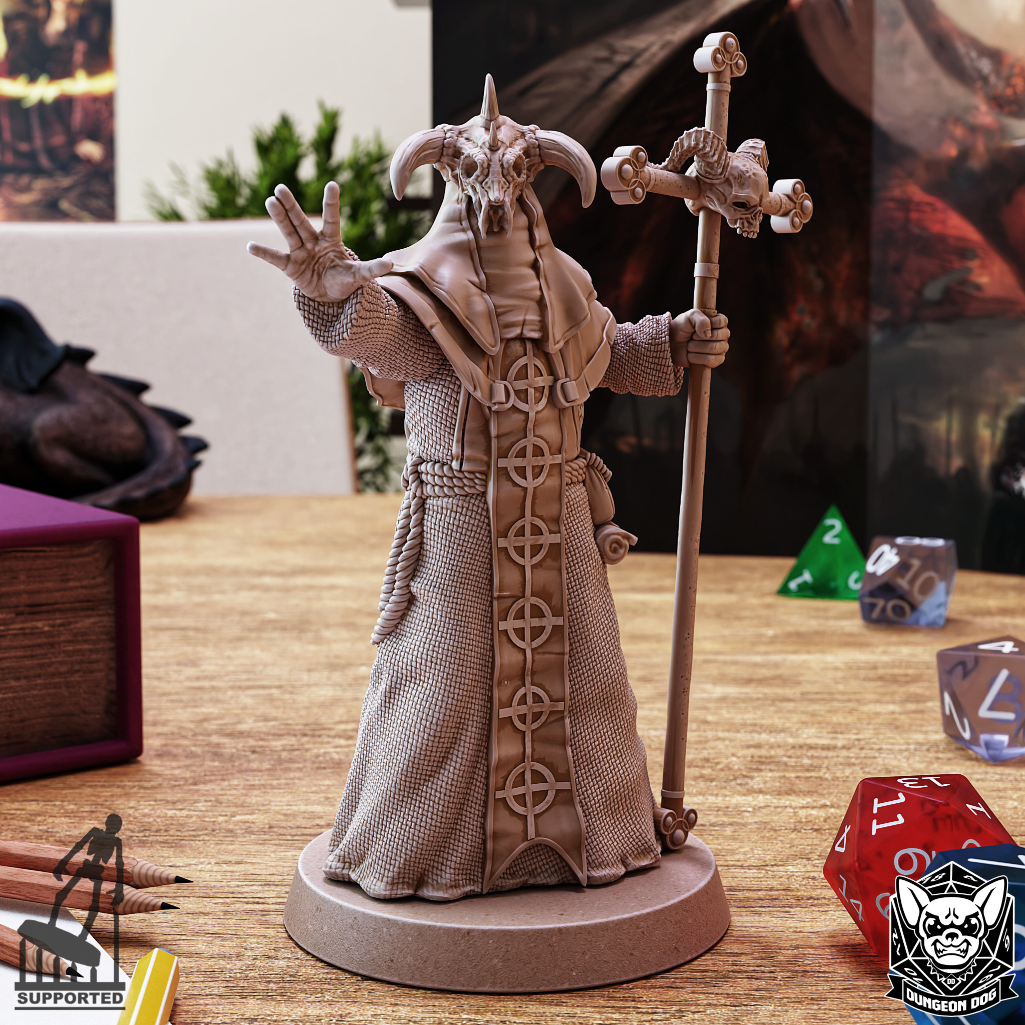 Cultist - Leader by Dungeon Dog, is a proxy for Heretic Priest, in Heretic Legion.